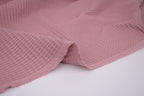 100% Cotton Waffle Fabric - Rose Pink