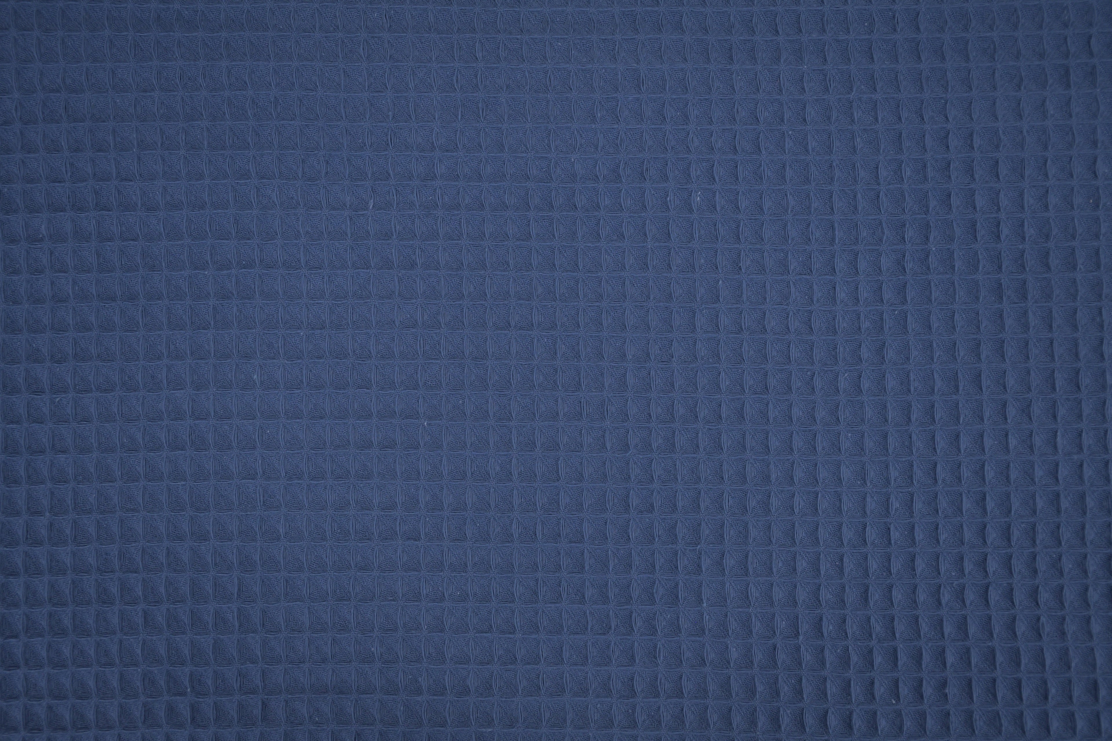 100% Cotton Waffle Fabric - Blue Stone