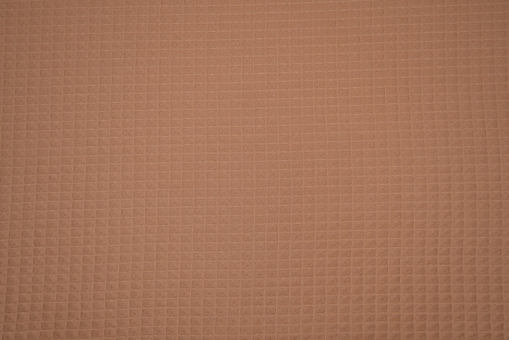 100% Cotton Waffle Fabric - Tan