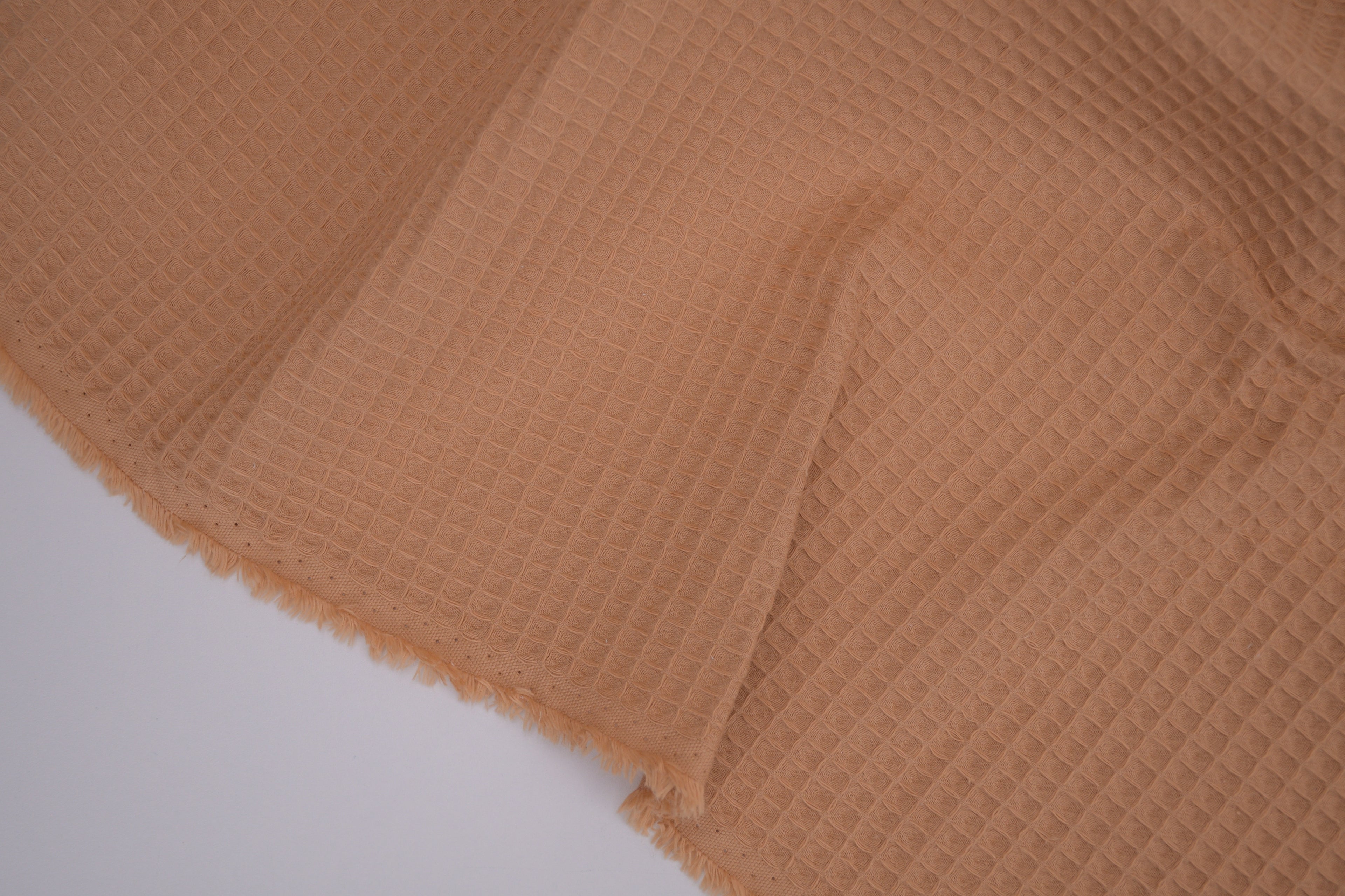 100% Cotton Waffle Fabric - Tan