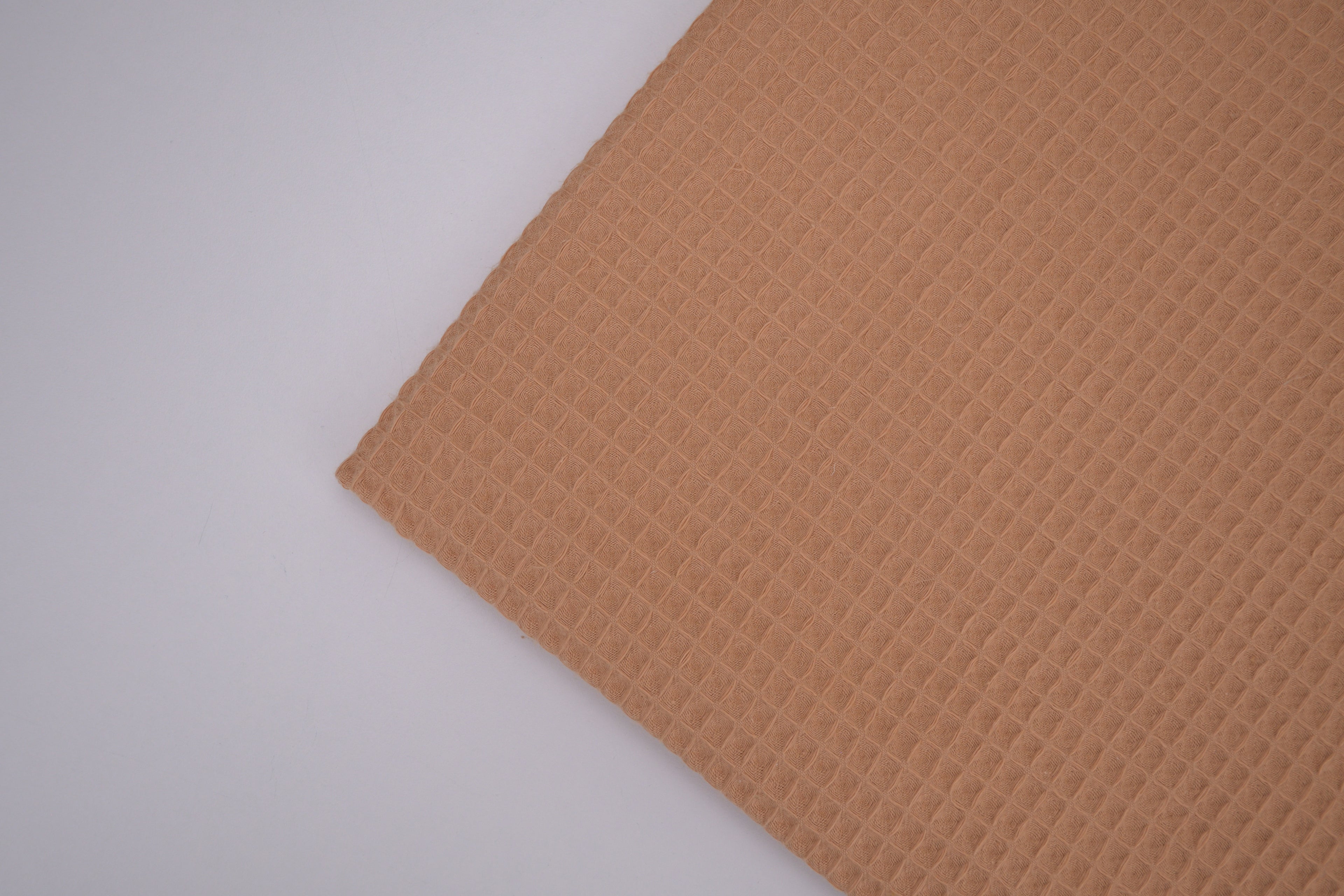 100% Cotton Waffle Fabric - Tan