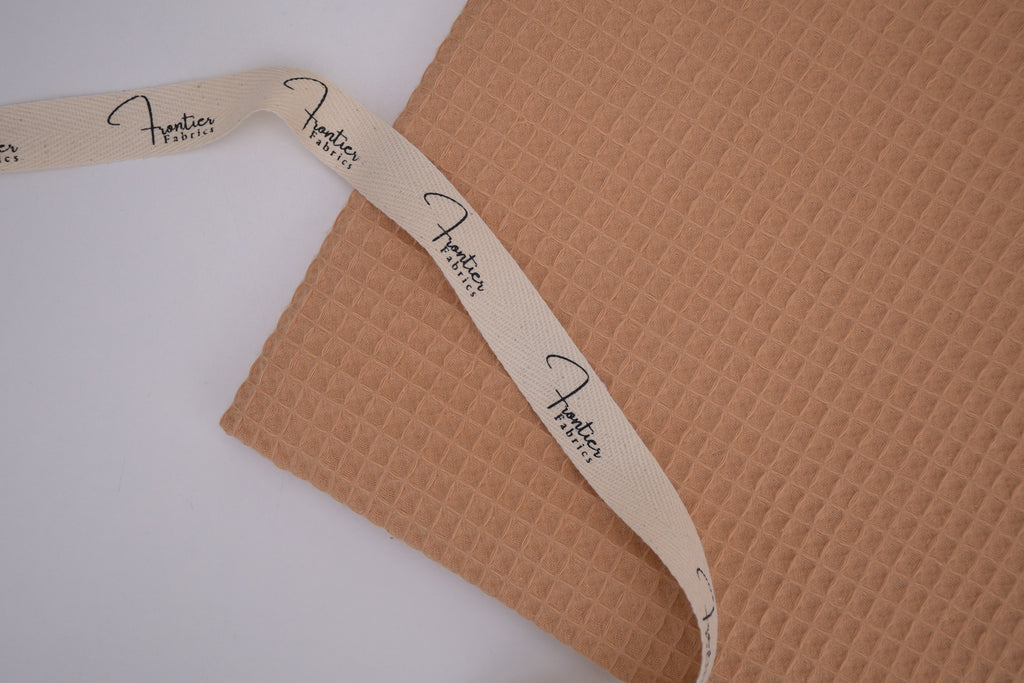 100% Cotton Waffle Fabric - Tan