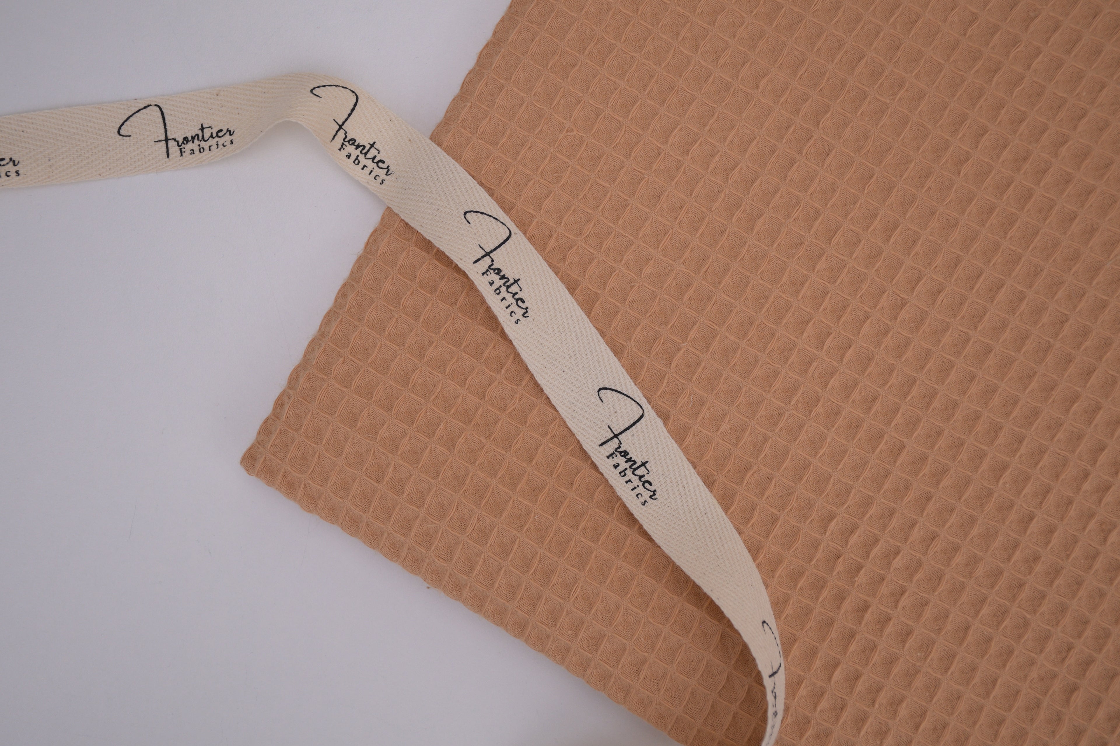 100% Cotton Waffle Fabric - Tan