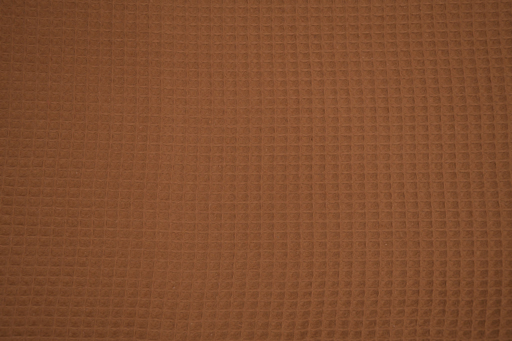 100% Cotton Waffle Fabric - Toffee