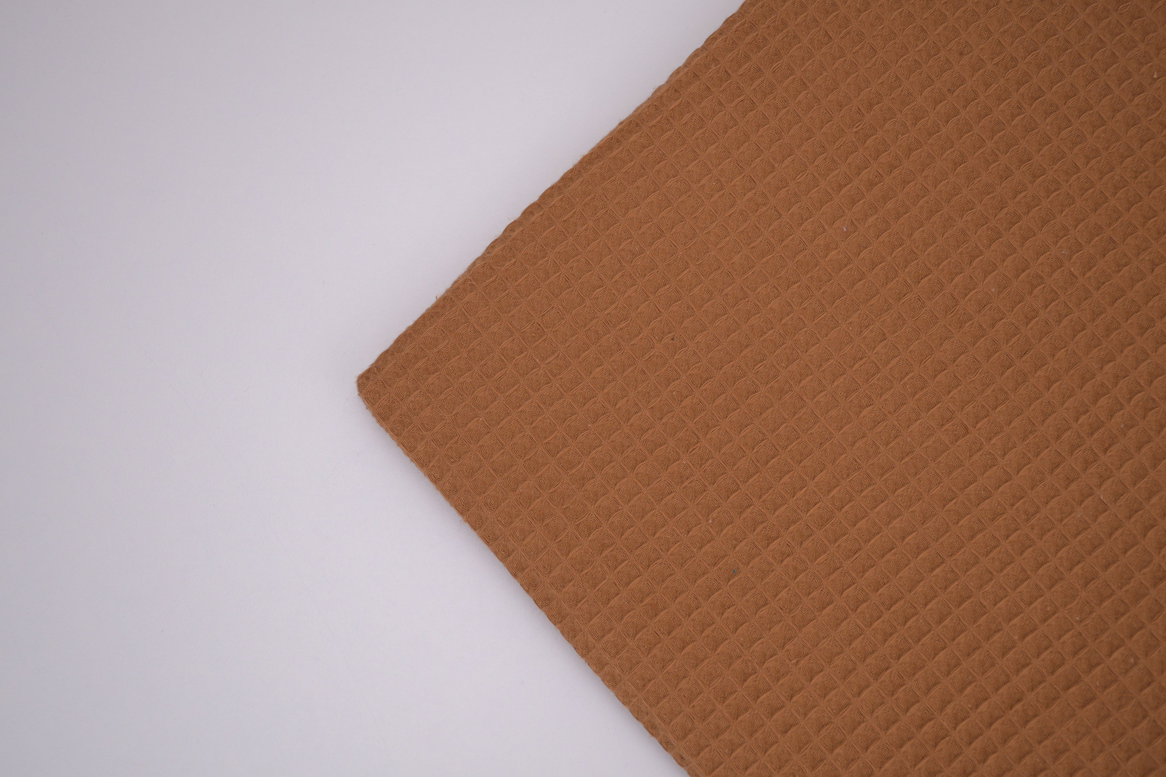 100% Cotton Waffle Fabric - Toffee