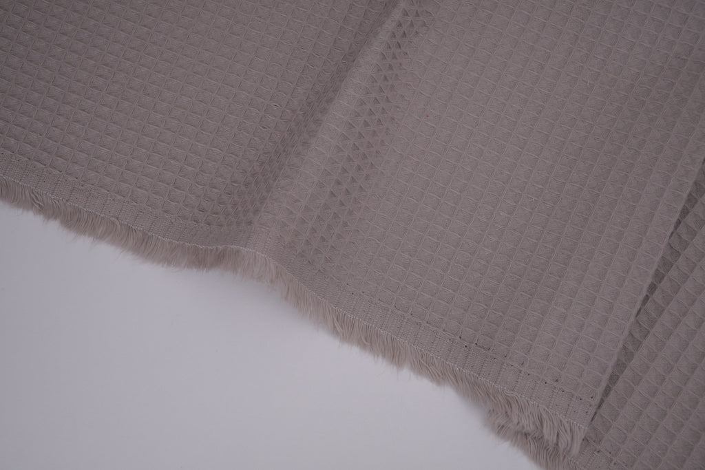 100% Cotton Waffle Fabric - Dusty Taupe