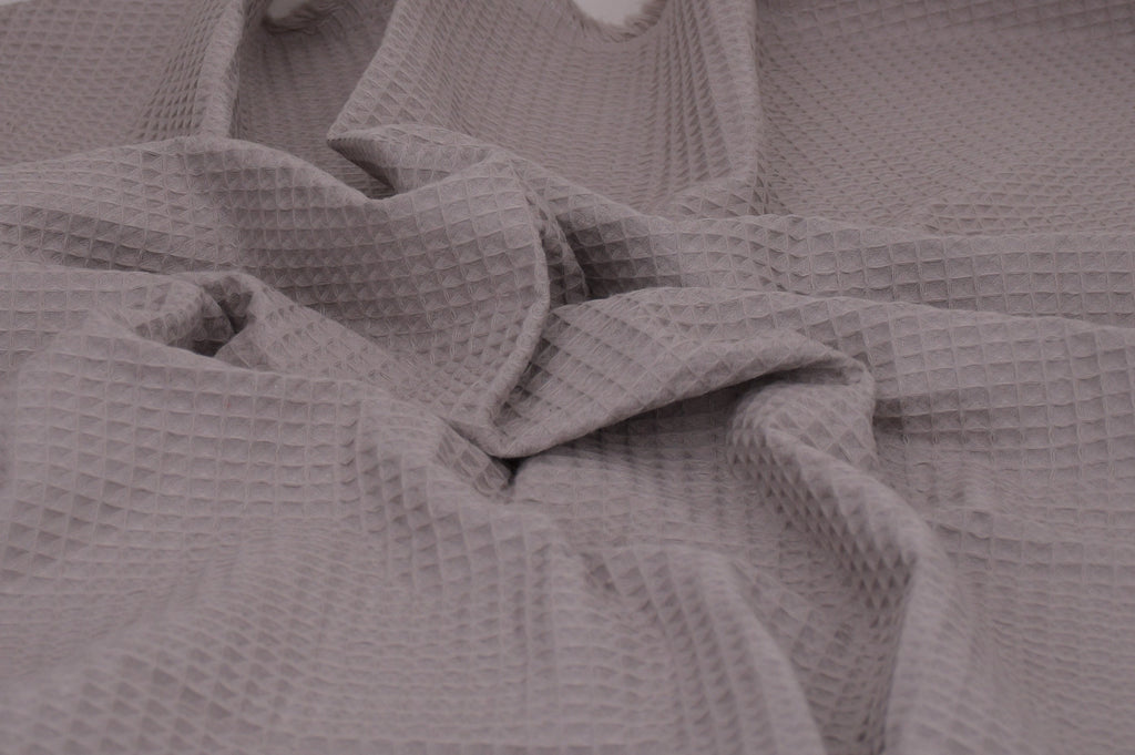 100% Cotton Waffle Fabric - Dusty Taupe