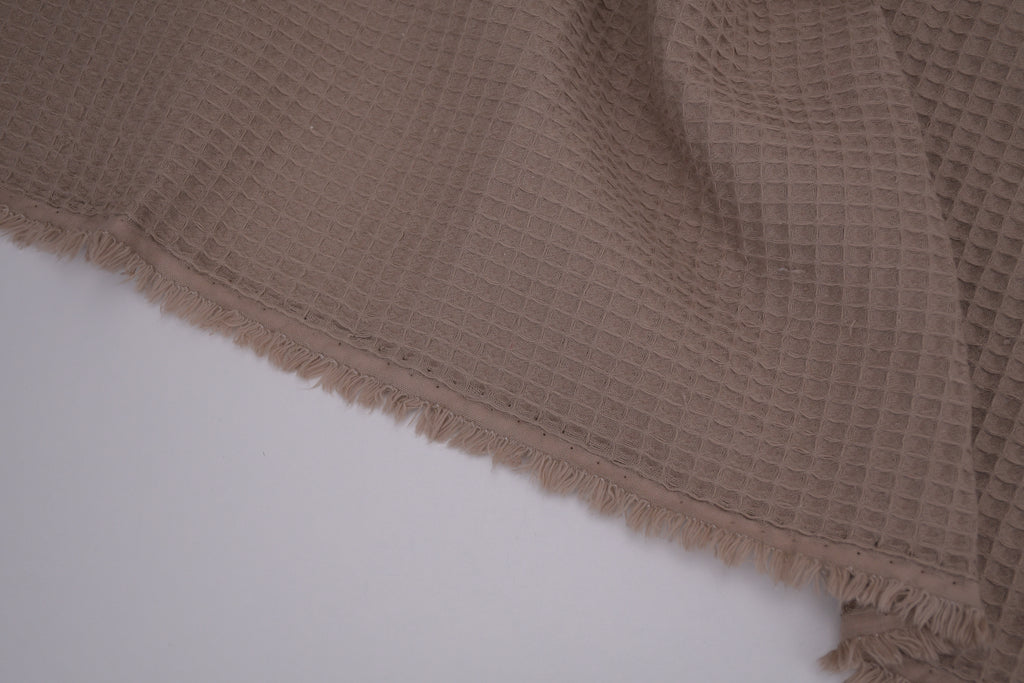 100% Cotton Waffle Fabric - Desert Sand