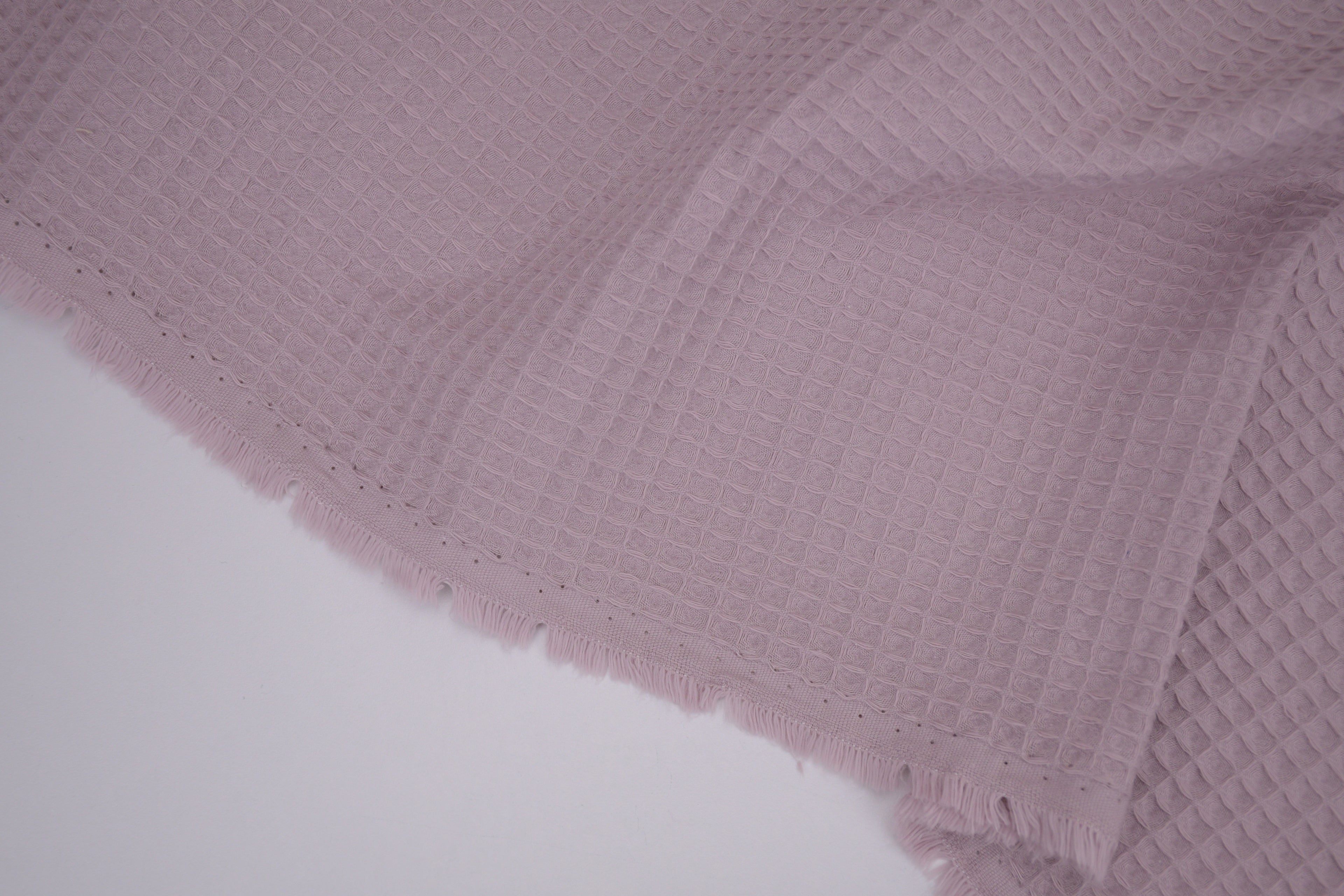 100% Cotton Waffle Fabric - Dust Pink