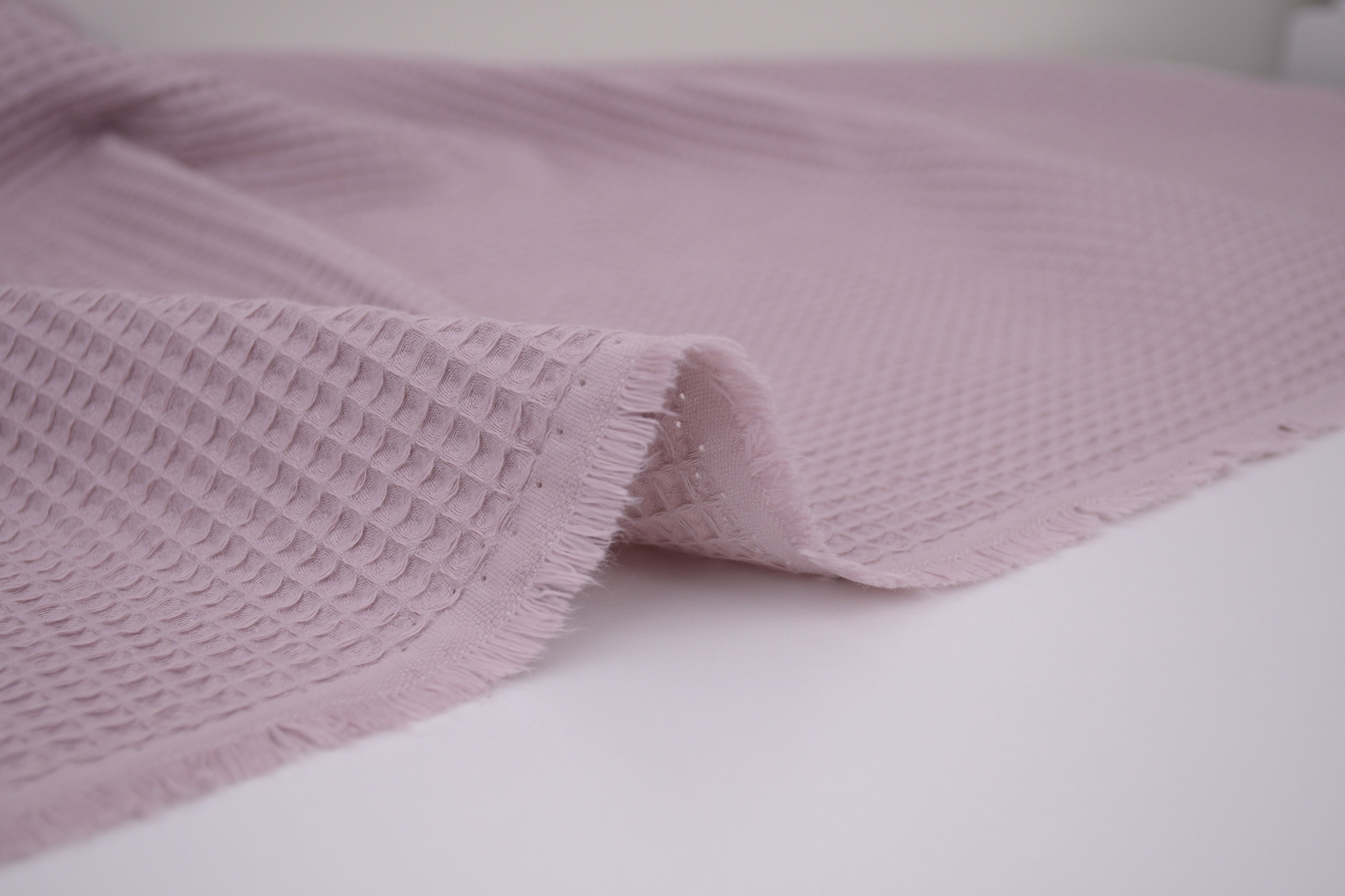 100% Cotton Waffle Fabric - Dust Pink