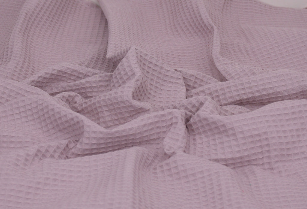 100% Cotton Waffle Fabric - Dust Pink