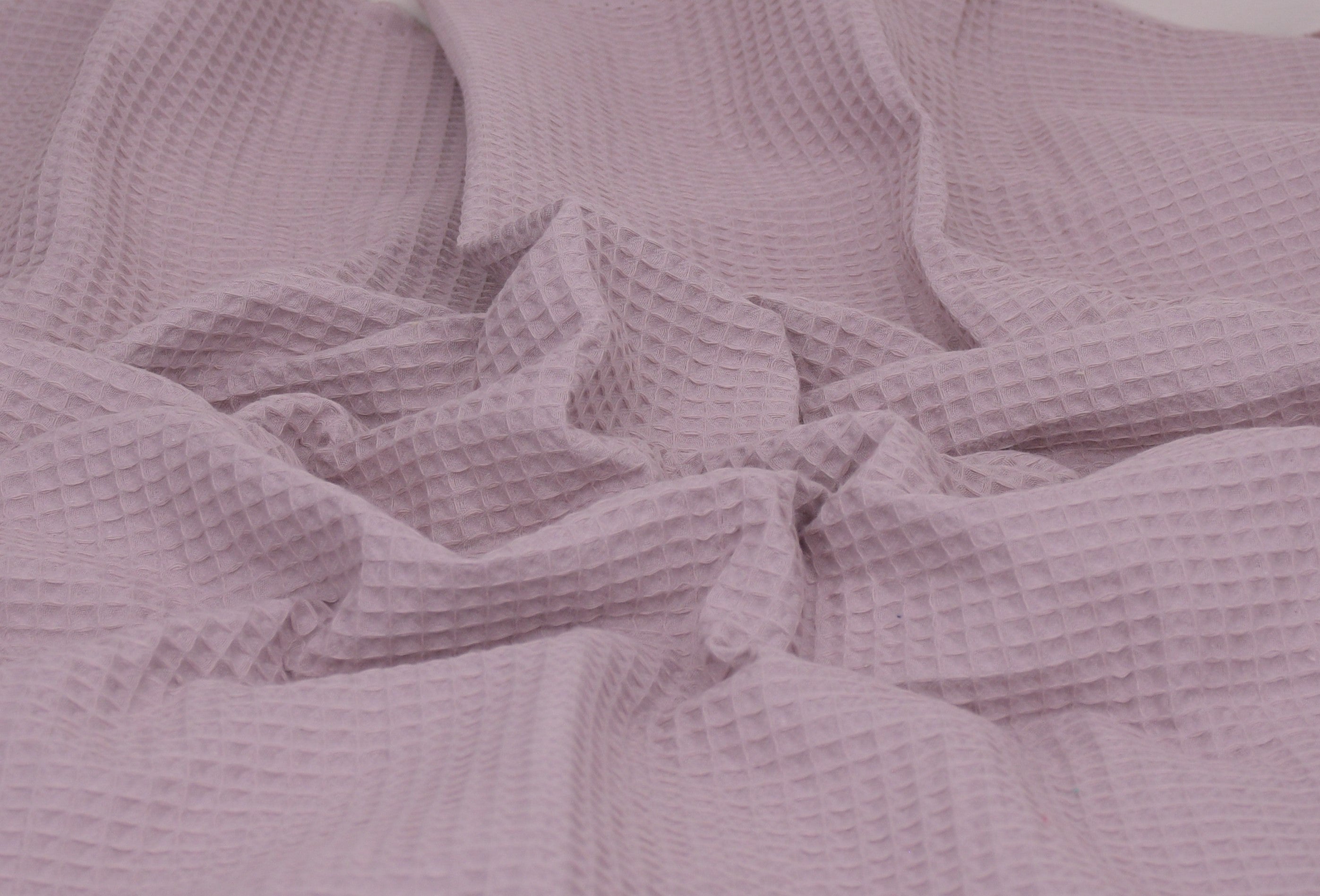100% Cotton Waffle Fabric - Dust Pink