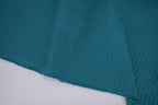 100% Cotton Waffle Fabric - Teal Green
