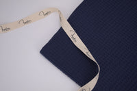 100% Cotton Waffle Fabric - Navy