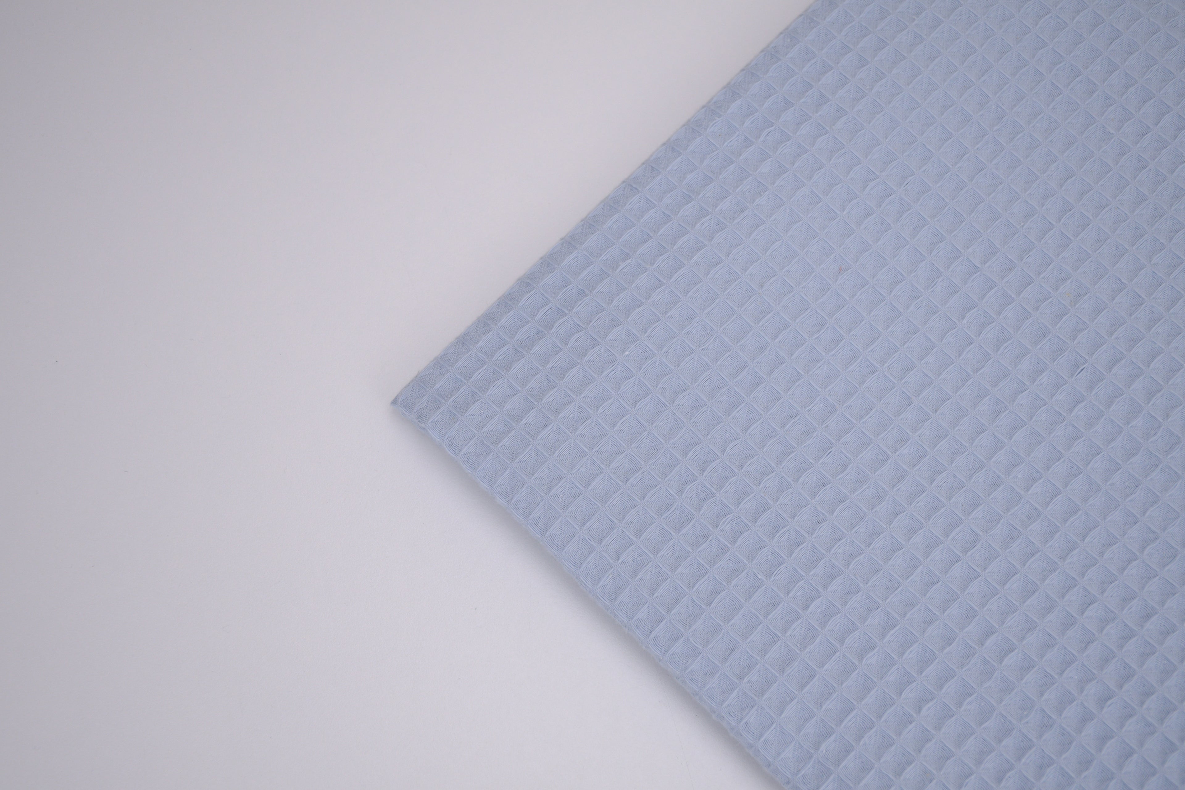 100% Cotton Waffle Fabric - Sky