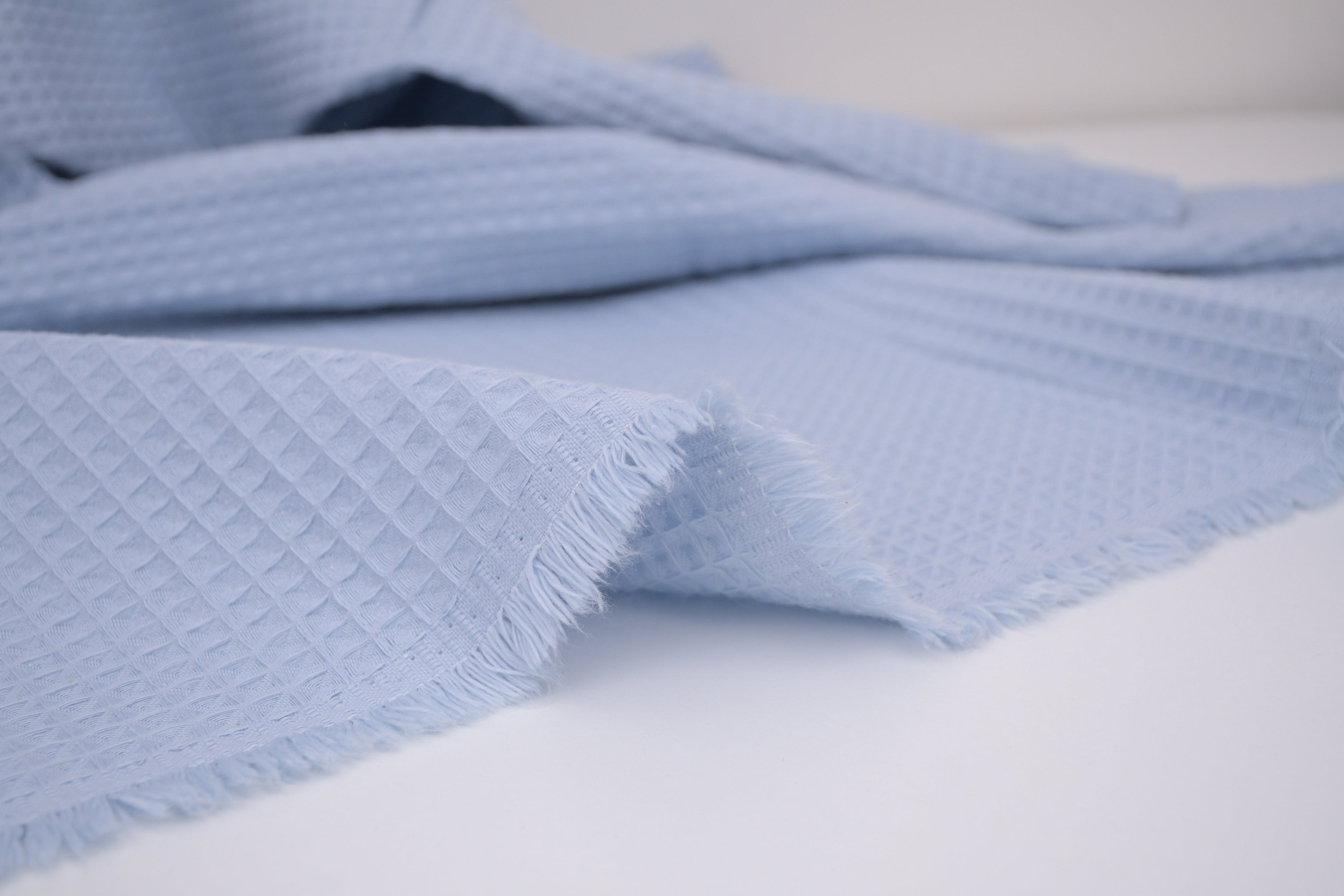 100% Cotton Waffle Fabric - Sky