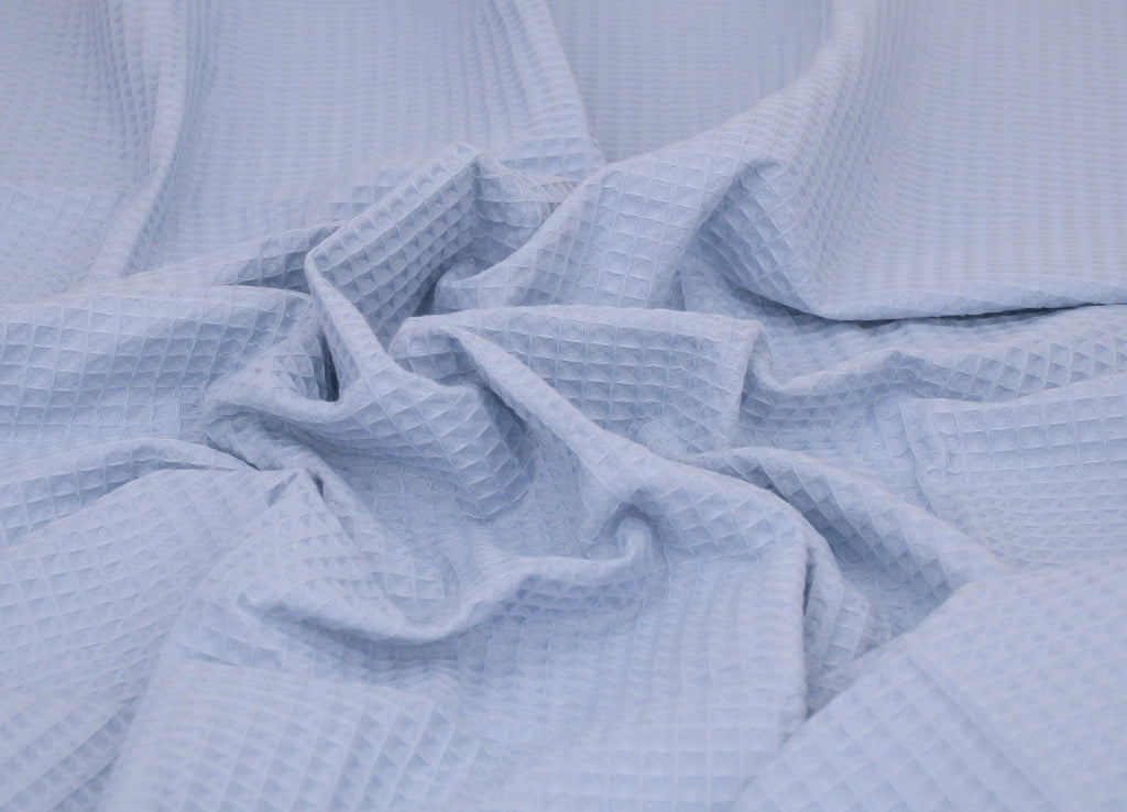 100% Cotton Waffle Fabric - Sky