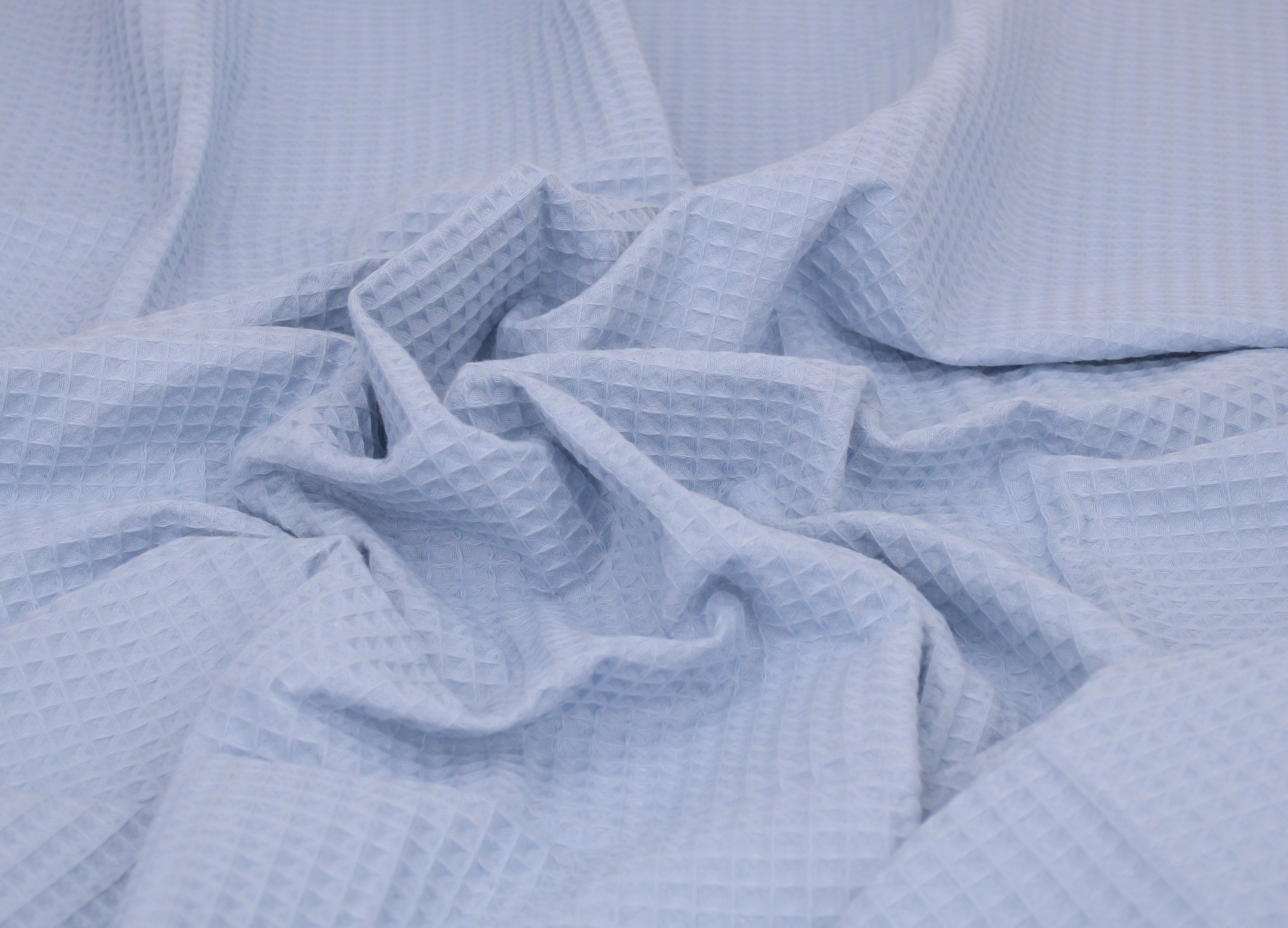 100% Cotton Waffle Fabric - Sky