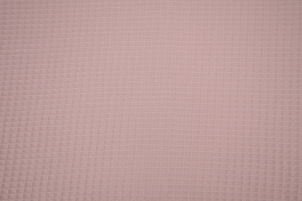 100% Cotton Waffle Fabric - Peachy Pink