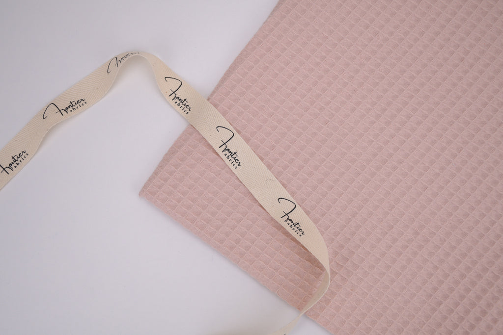 100% Cotton Waffle Fabric - Peachy Pink