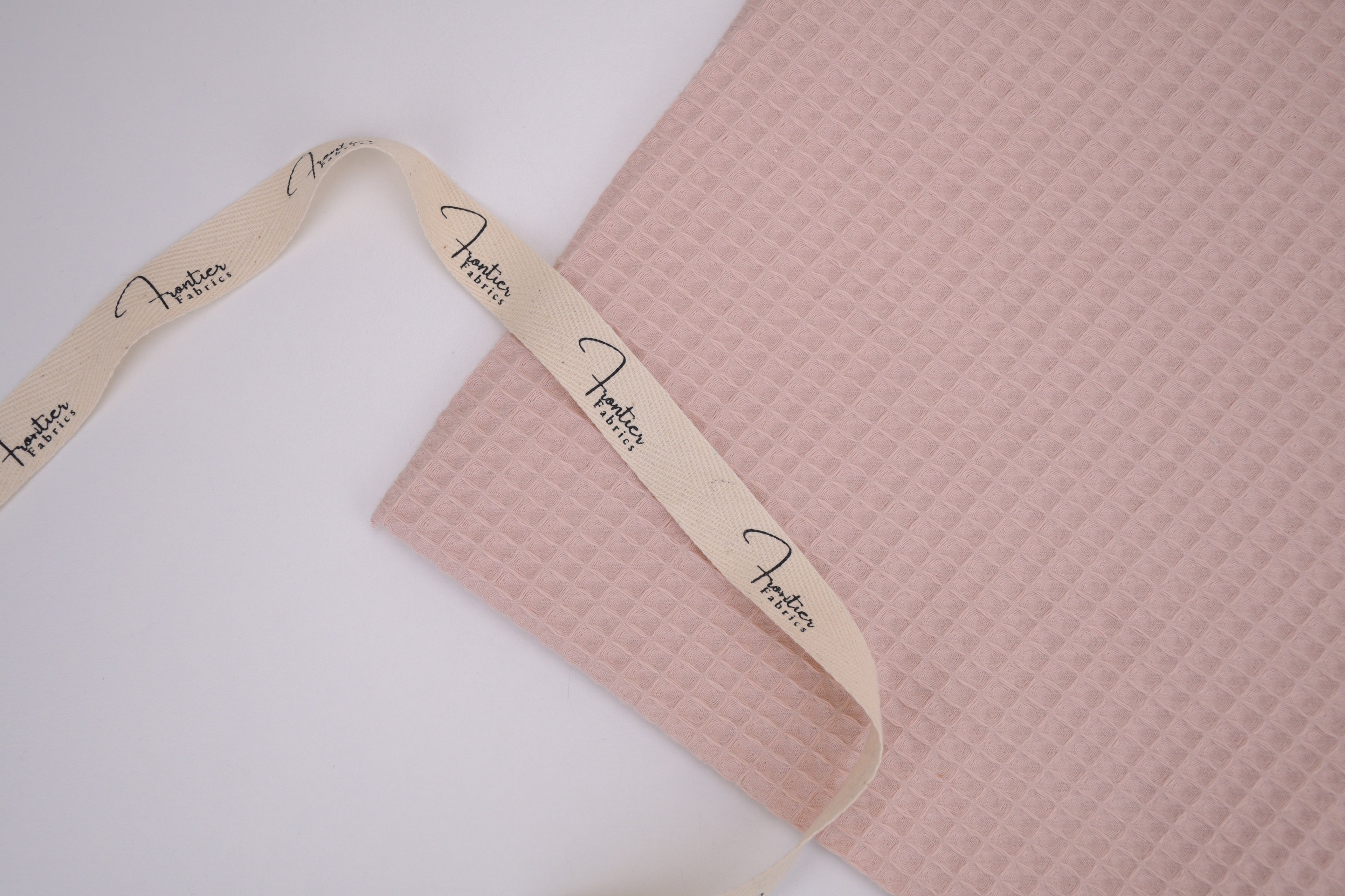 100% Cotton Waffle Fabric - Peachy Pink