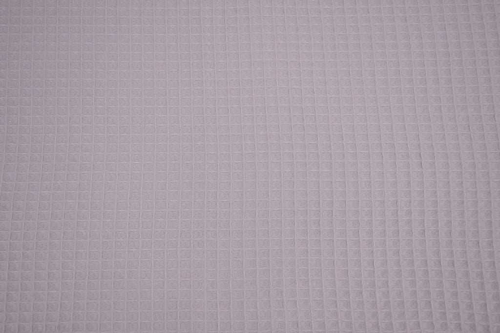 100% Cotton Waffle Fabric - Silver Grey