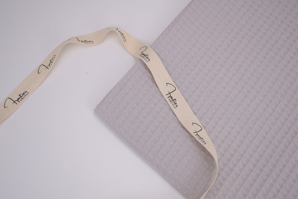 100% Cotton Waffle Fabric - Silver Grey