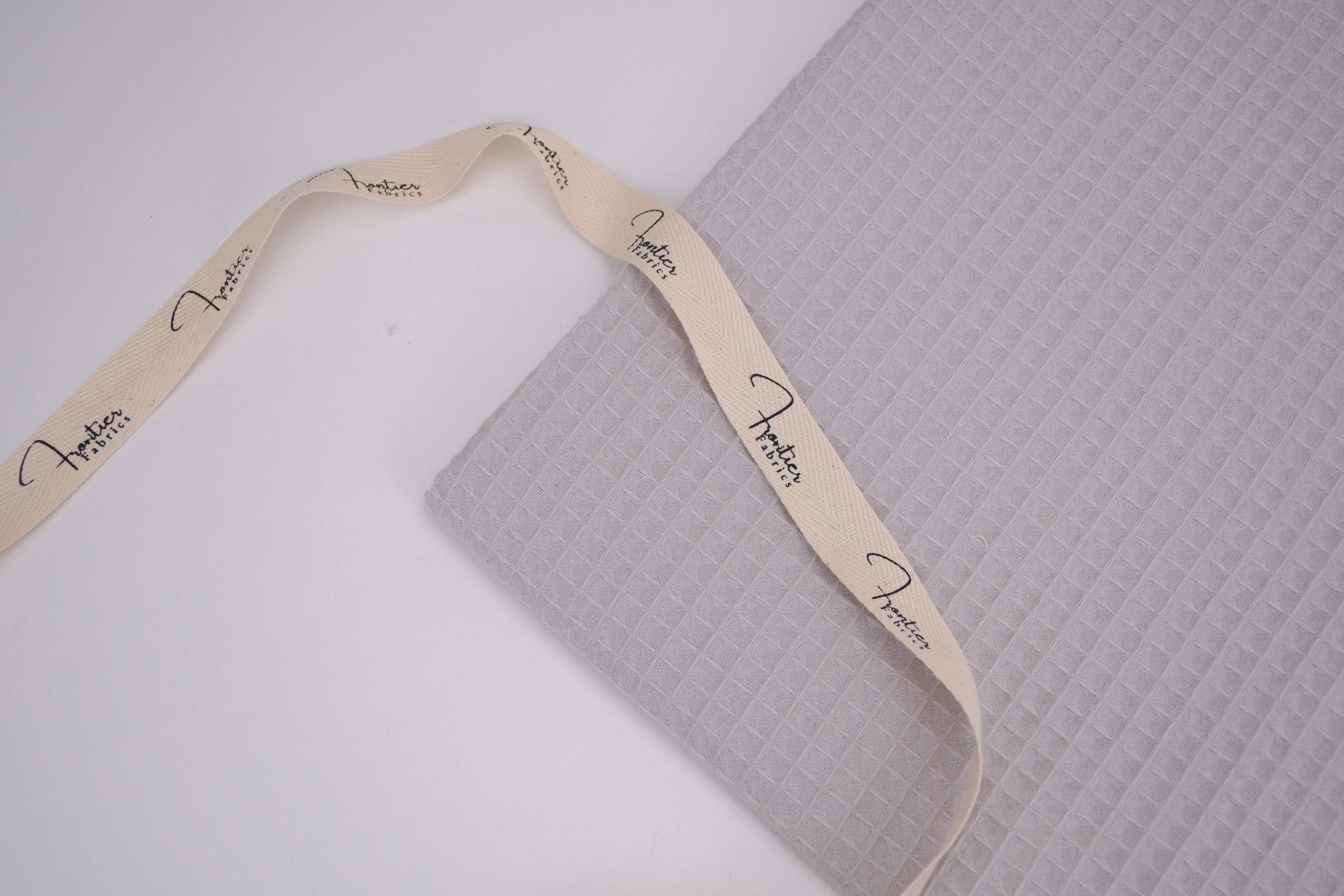 100% Cotton Waffle Fabric - Silver Grey