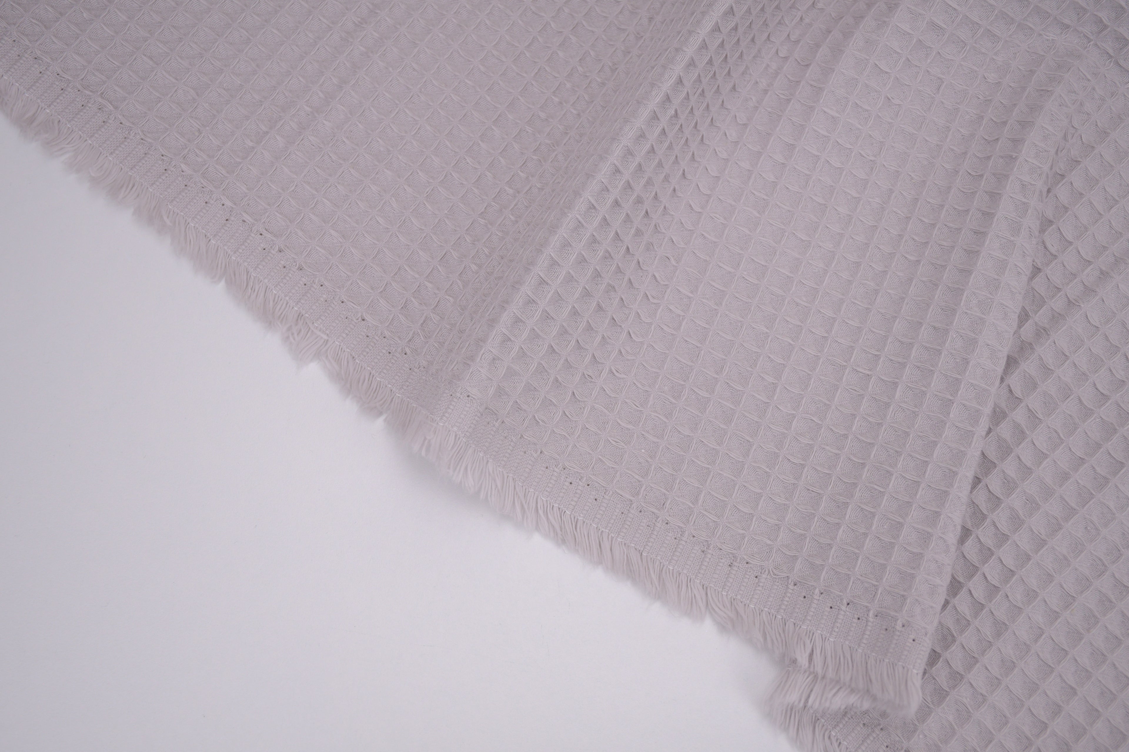 100% Cotton Waffle Fabric - Silver Grey