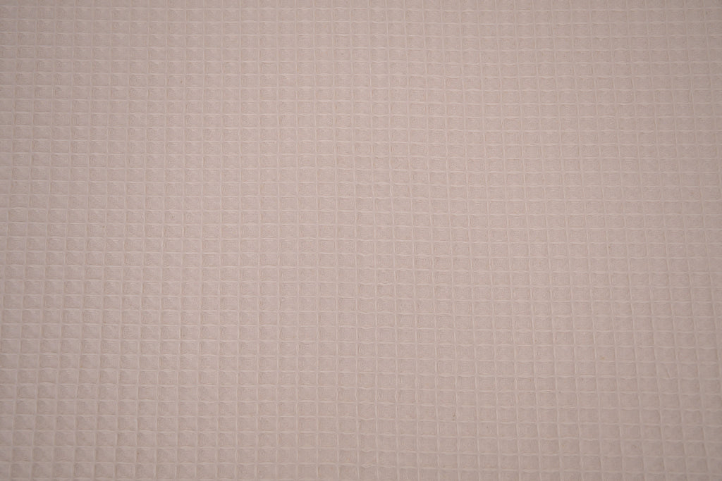 100% Cotton Waffle Fabric - Beige