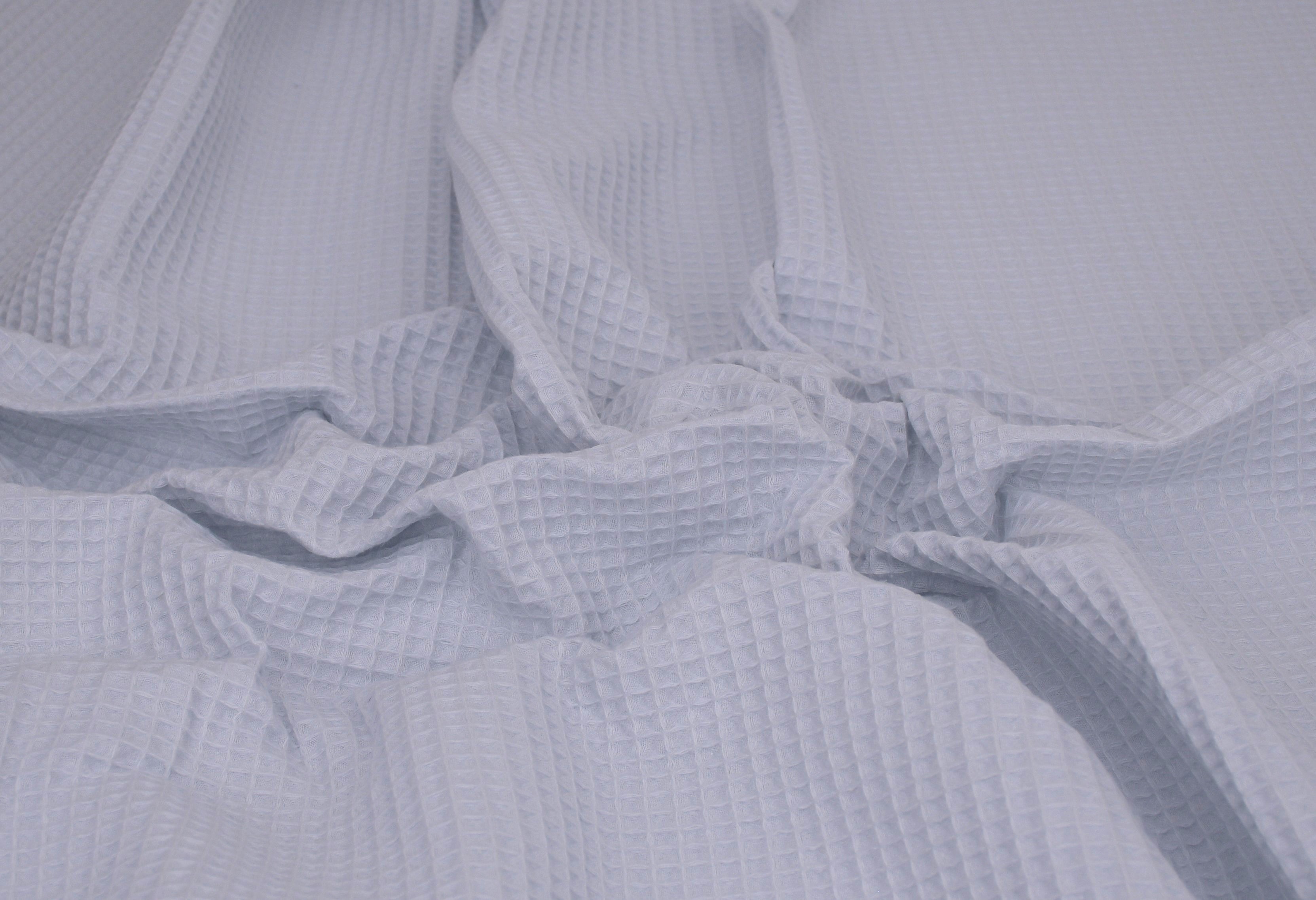 100% Cotton Waffle Fabric - Cloud Blue