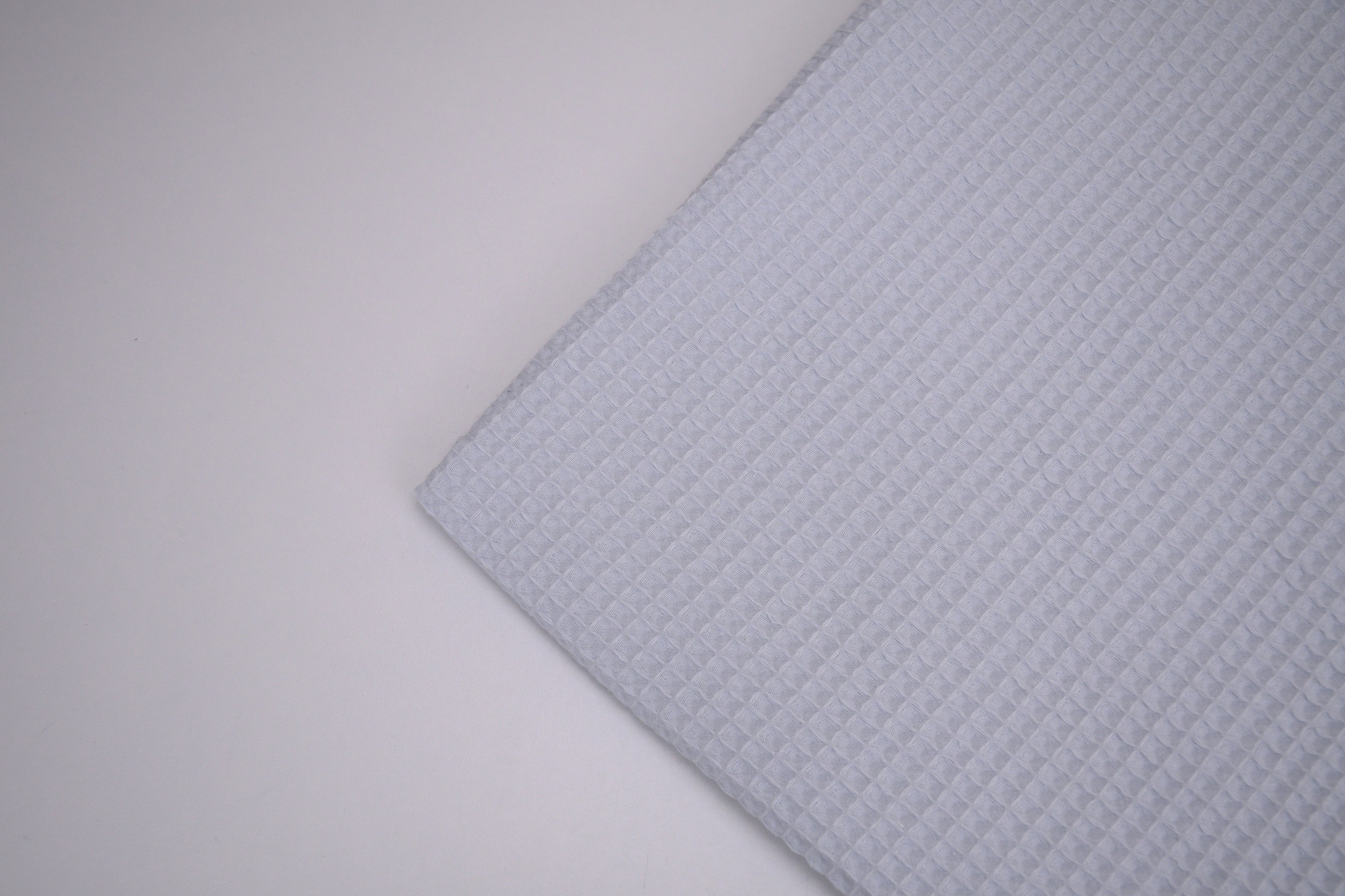 100% Cotton Waffle Fabric - Cloud Blue