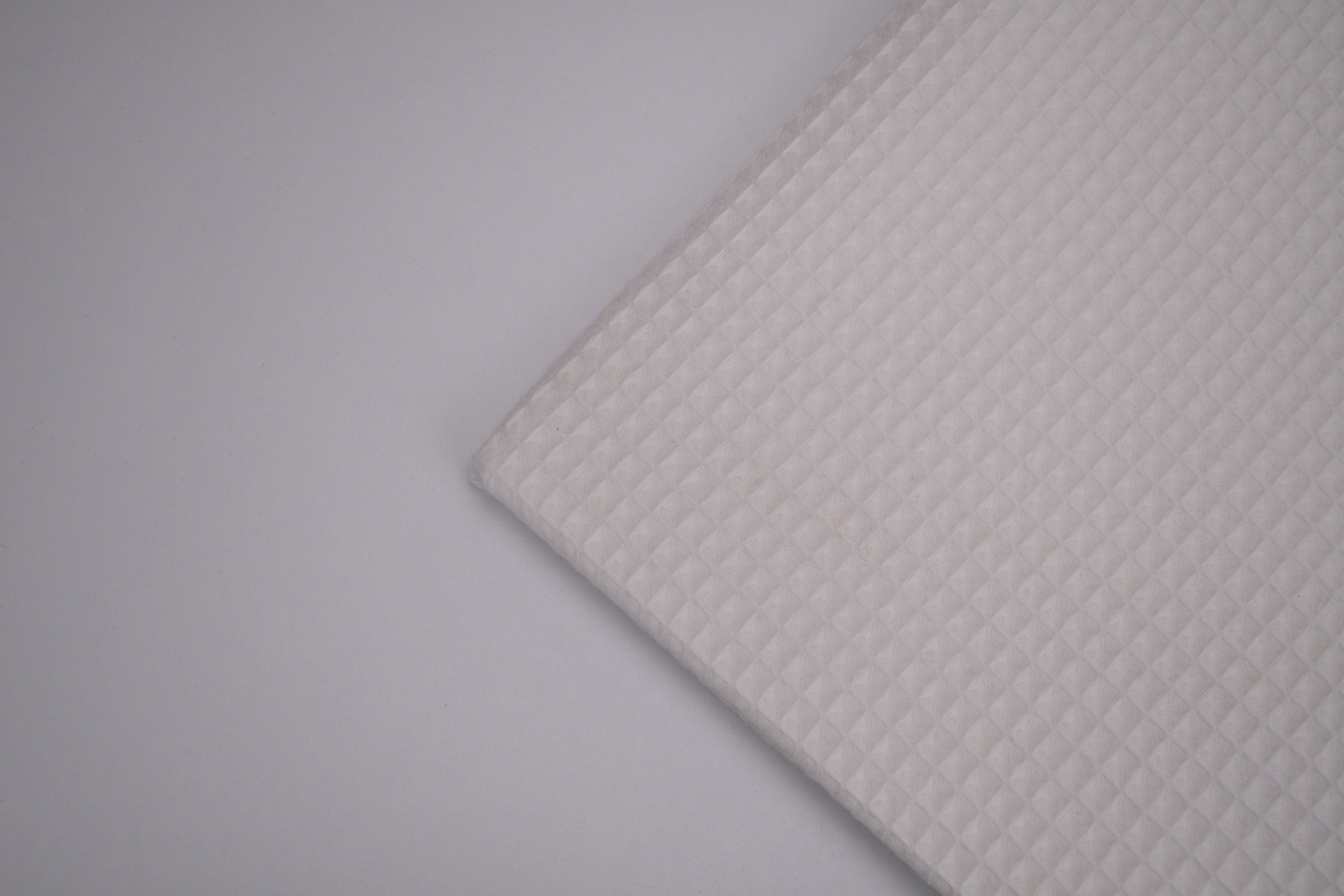 100% Cotton Waffle Fabric - Off White