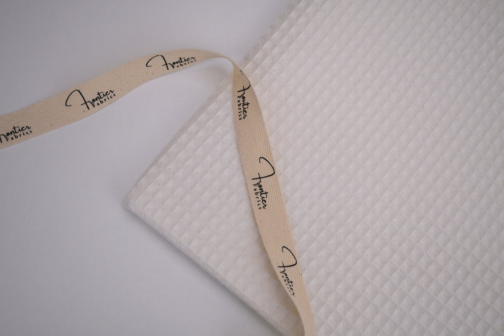 100% Cotton Waffle Fabric - Off White