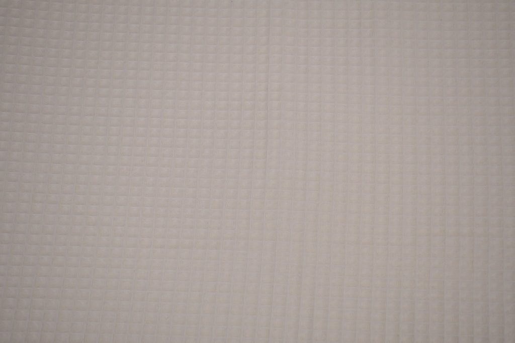 100% Cotton Waffle Fabric - Cream