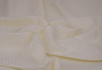 100% Cotton Waffle Fabric - Cream