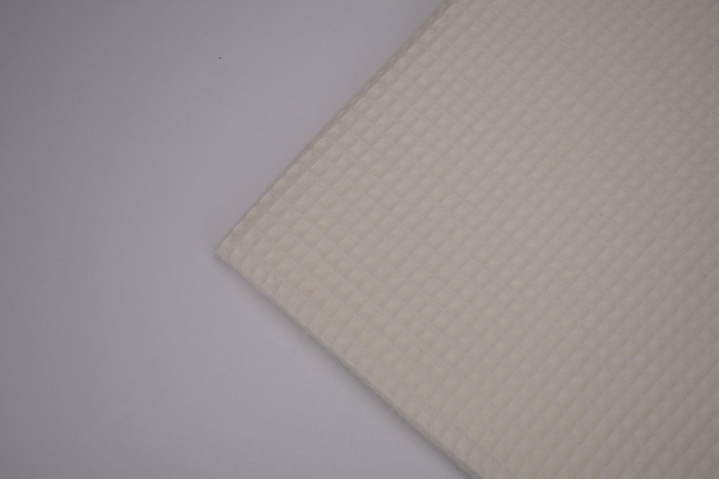 100% Cotton Waffle Fabric - Cream