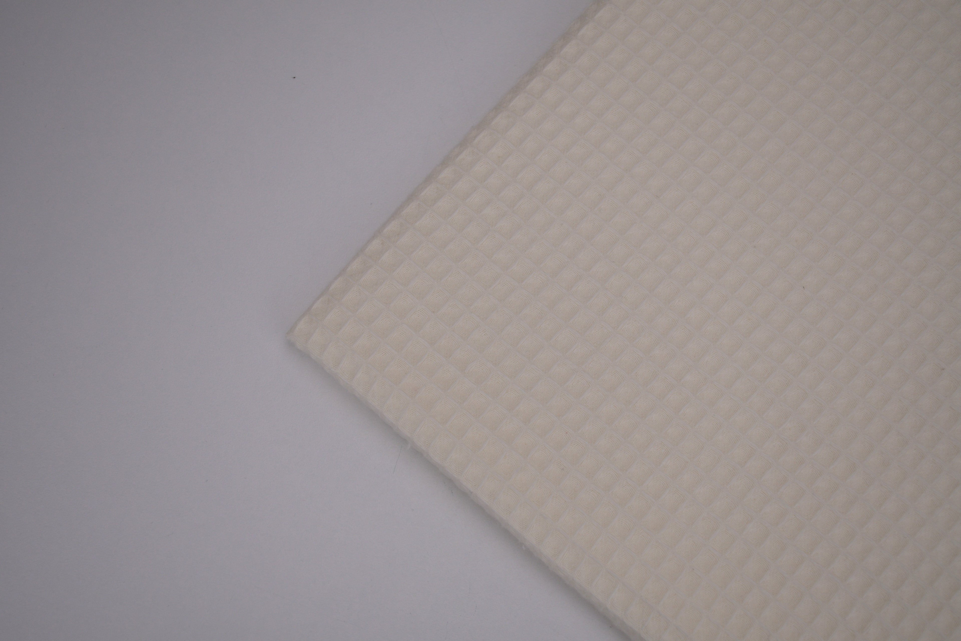 100% Cotton Waffle Fabric - Cream