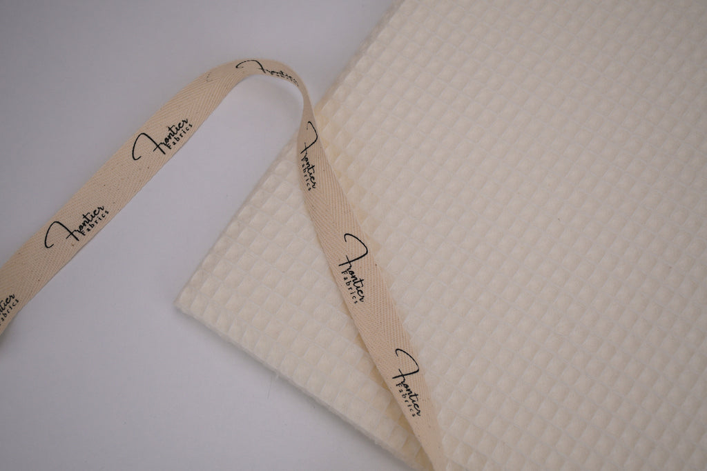 100% Cotton Waffle Fabric - Cream