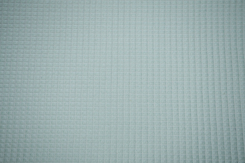 100% Cotton Waffle Fabric - Pastel Mint