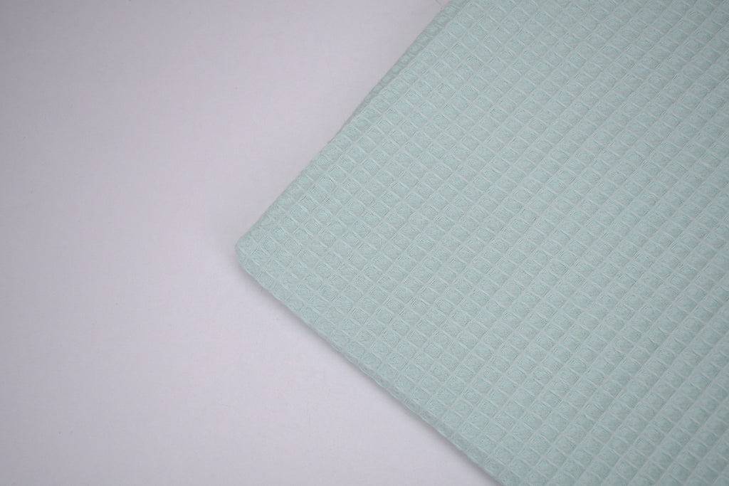 100% Cotton Waffle Fabric - Pastel Mint