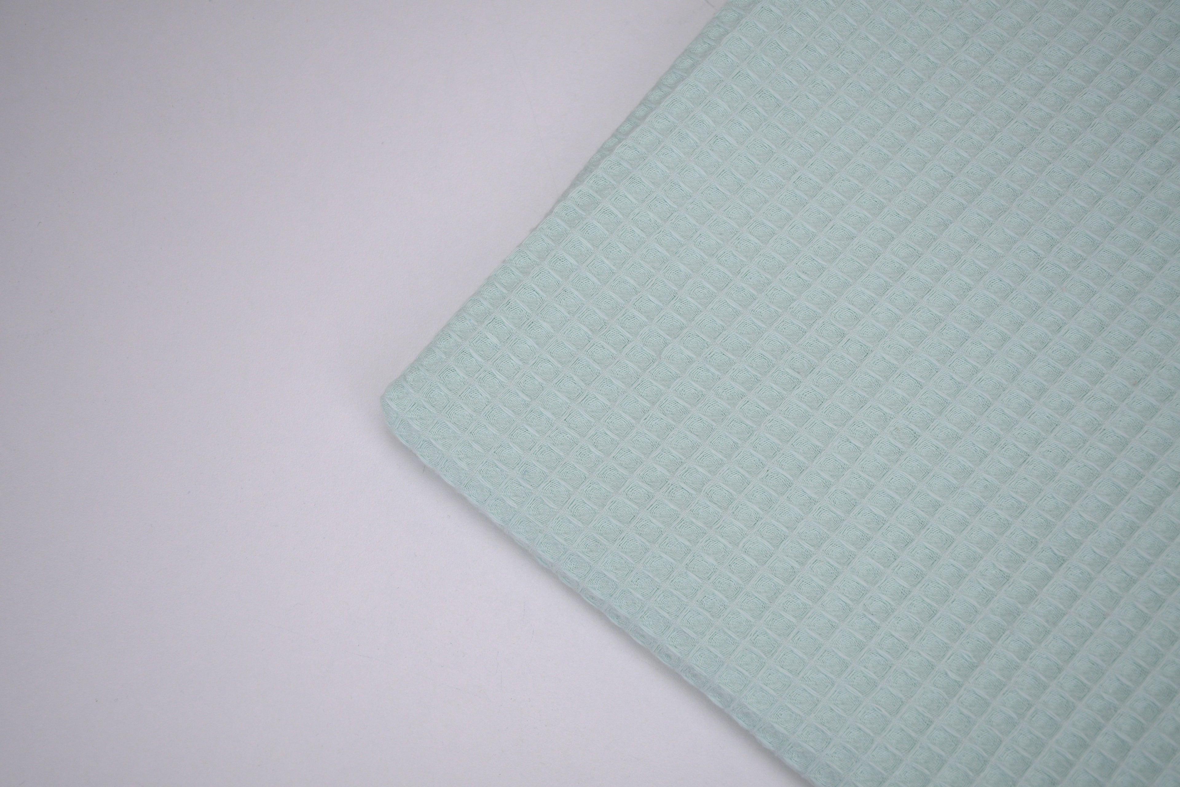 100% Cotton Waffle Fabric - Pastel Mint