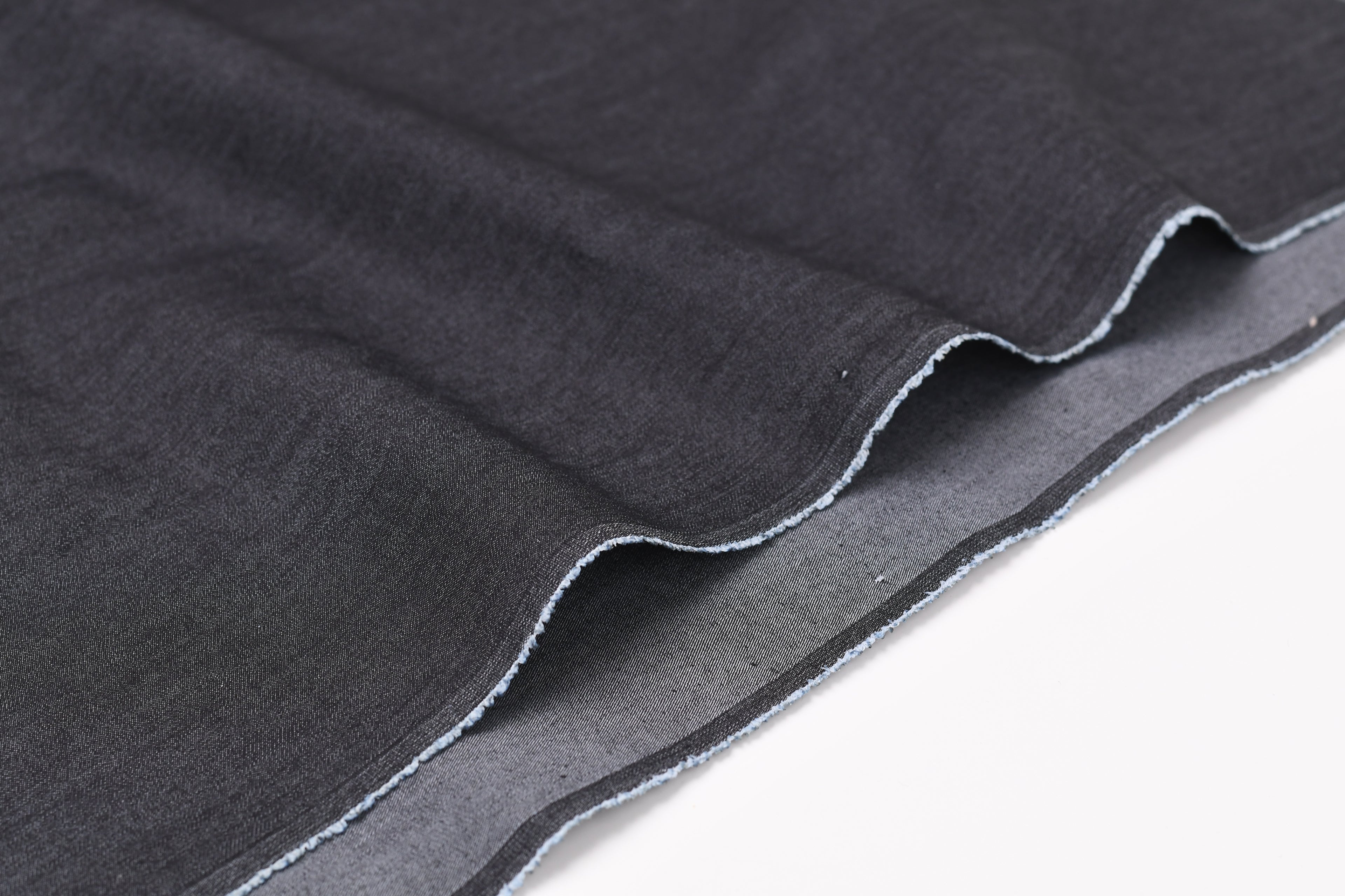 Denim chambray lavé 5 oz – Noir carbone