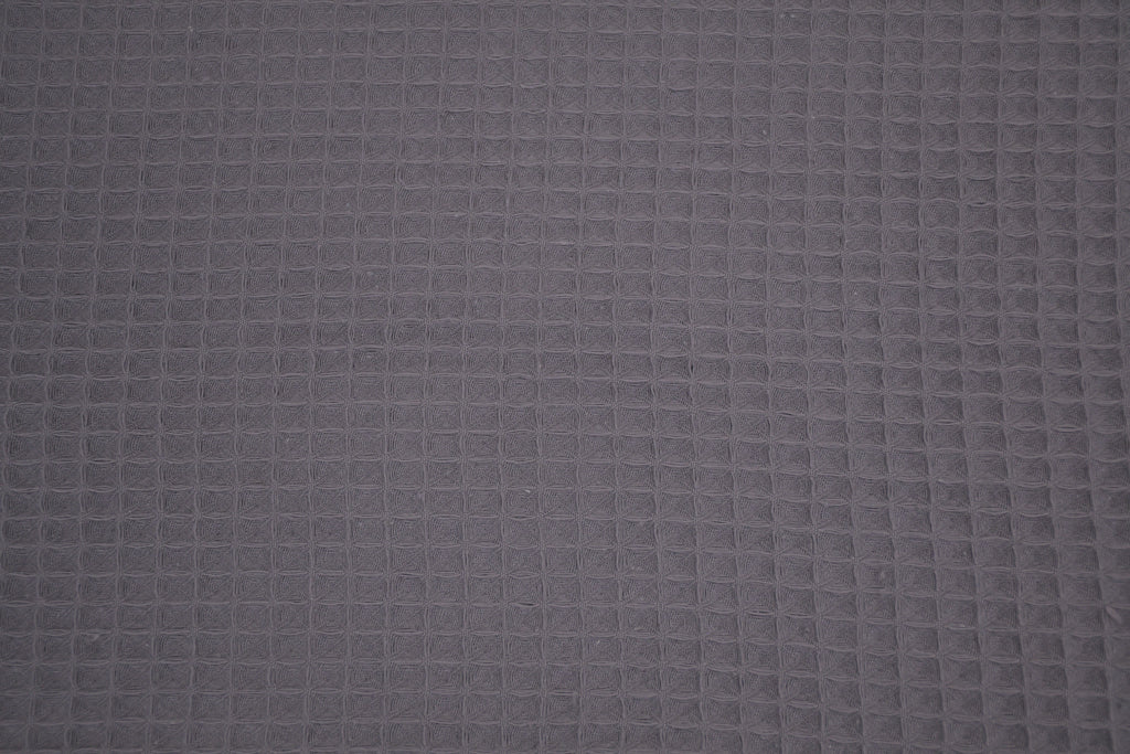 100% Cotton Waffle Fabric - Charcoal