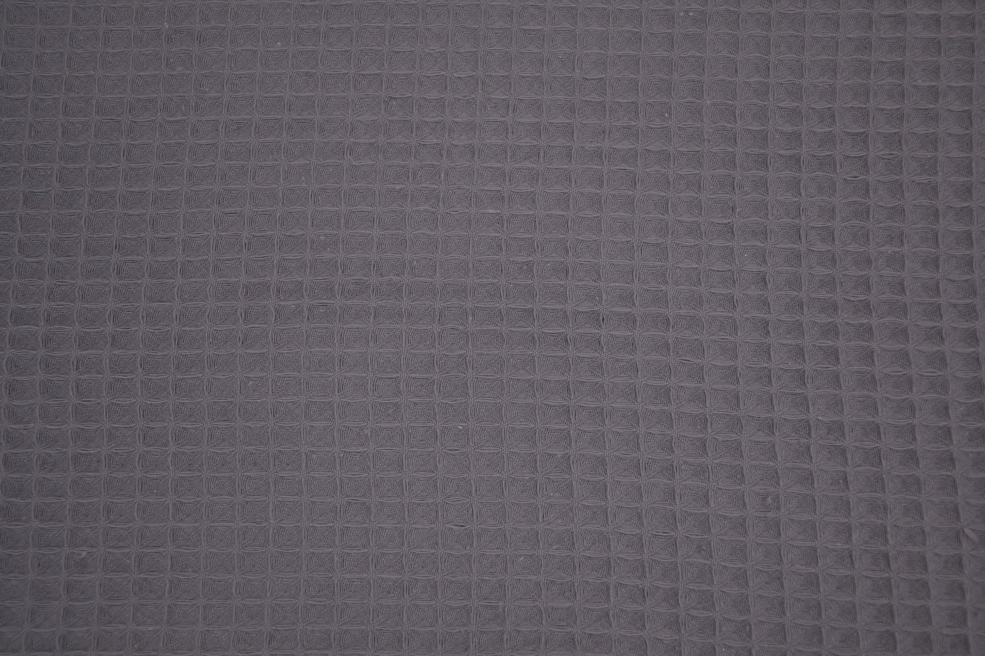 100% Cotton Waffle Fabric - Charcoal