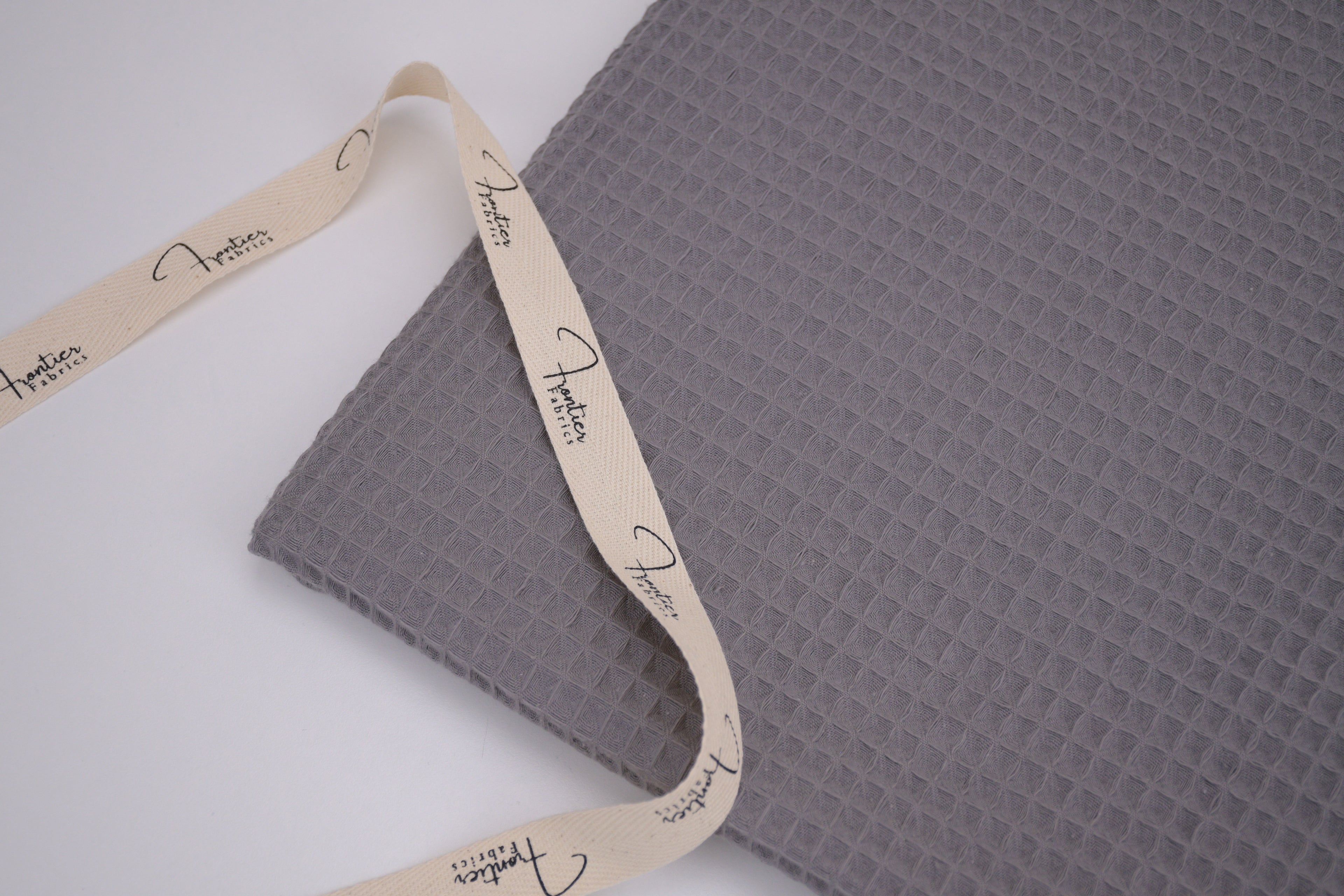 100% Cotton Waffle Fabric - Charcoal