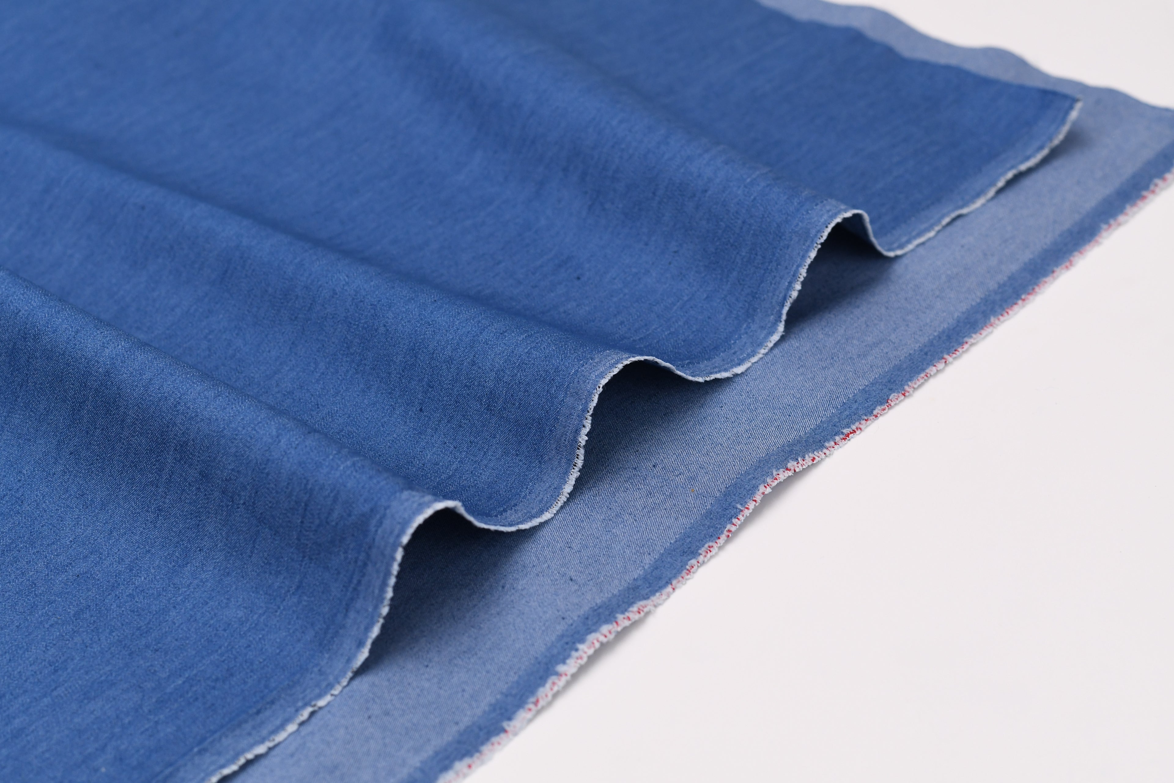 5oz Soft Cotton Spandex Chambray Denim Fabric– Stone Blue
