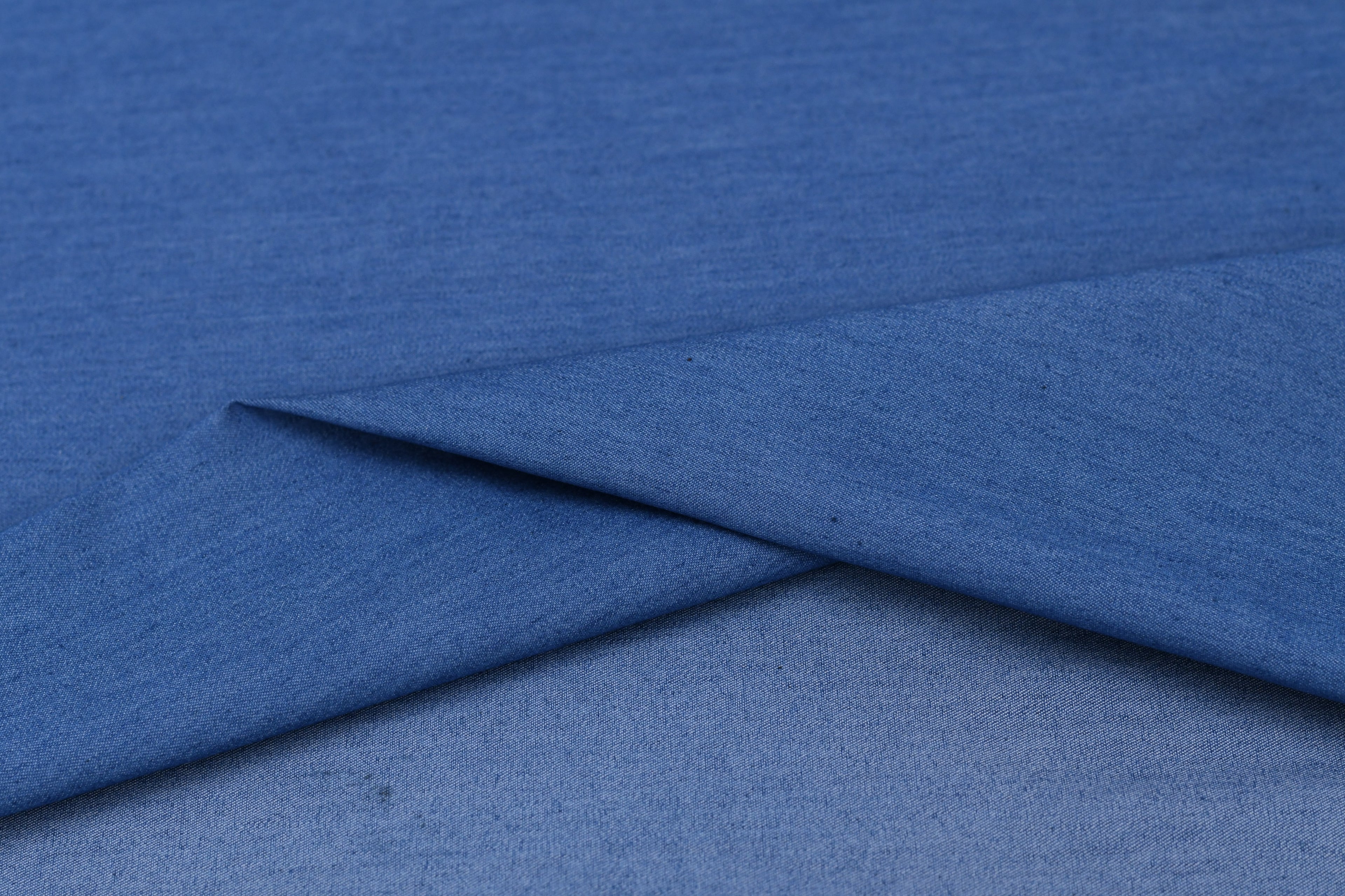 5oz Soft Cotton Spandex Chambray Denim Fabric– Stone Blue