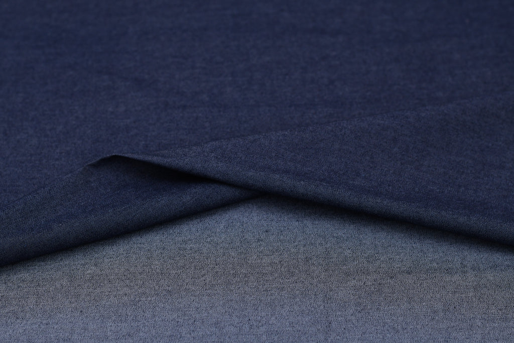Denim chambray lavé 5 oz – Bleu encre