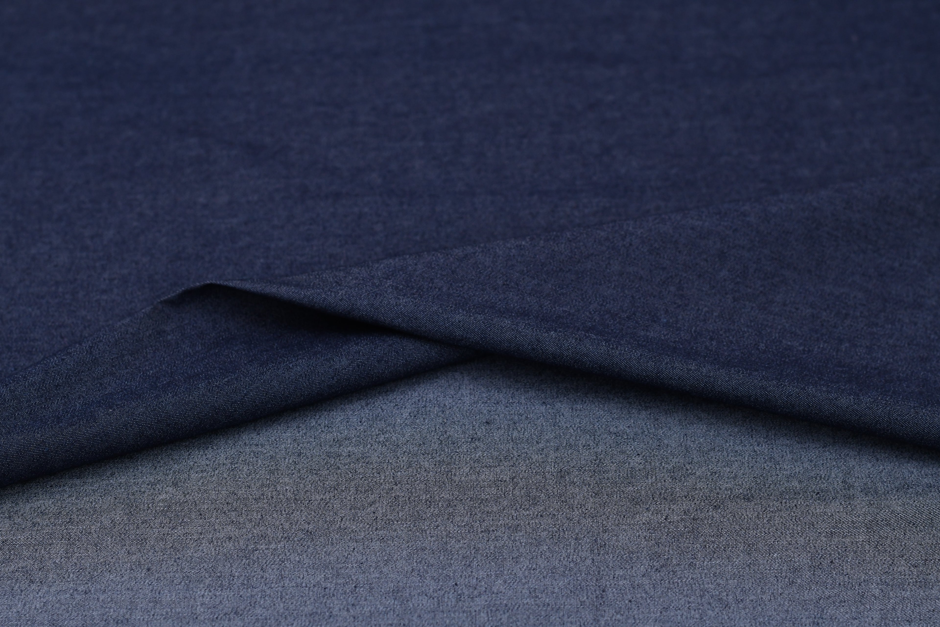 Denim chambray lavé 5 oz – Bleu encre
